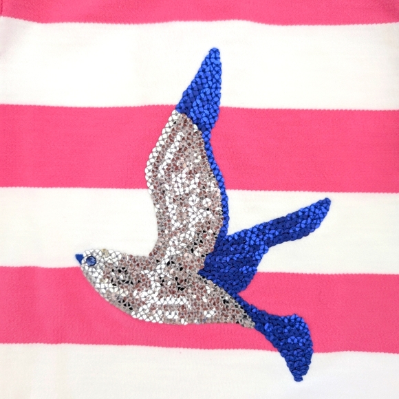 Gymboree Pink and White Striped Top with Blue Detail Casual Cotton Size 5T - Picture 3 of 6